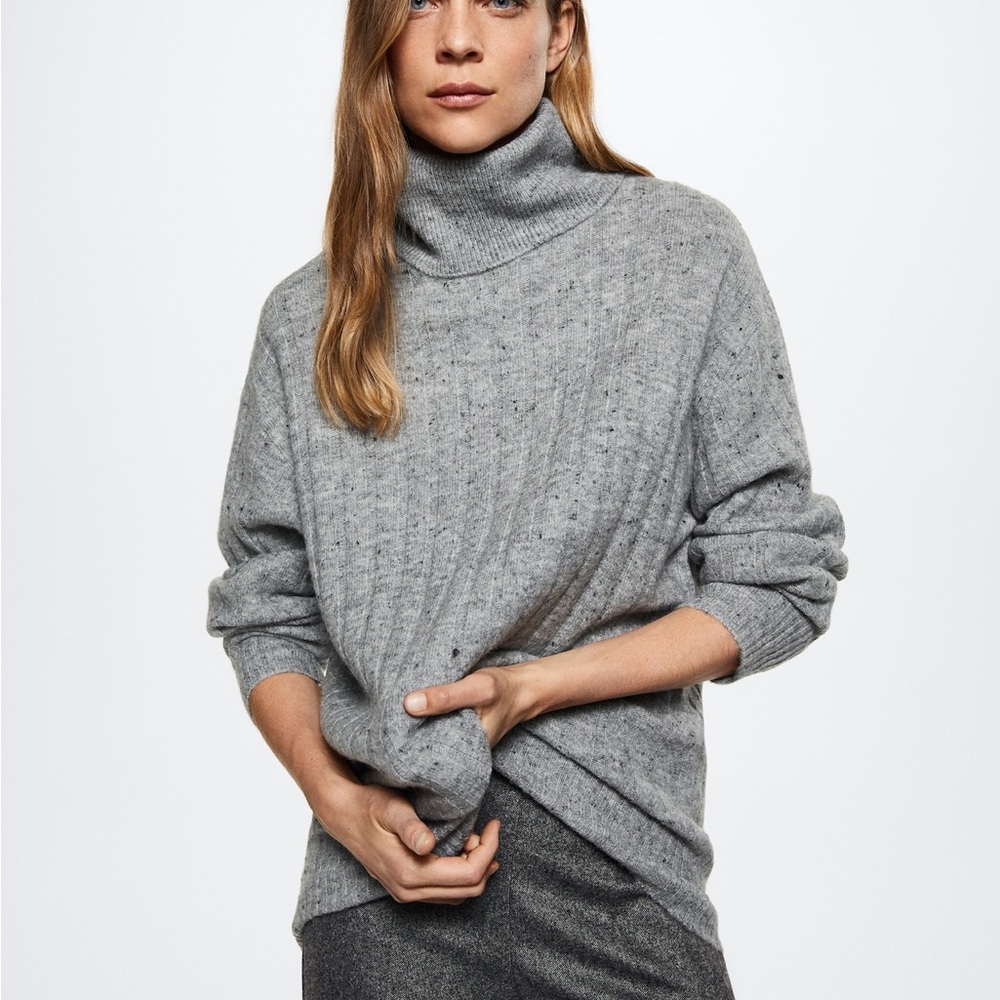 Mango Oversized Turtleneck Sweater